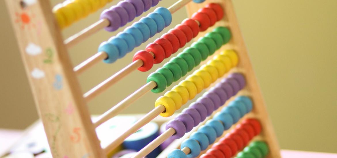 Abacus from a preschool because it has crayon marking on it and it looks like it belongs in a preschool.