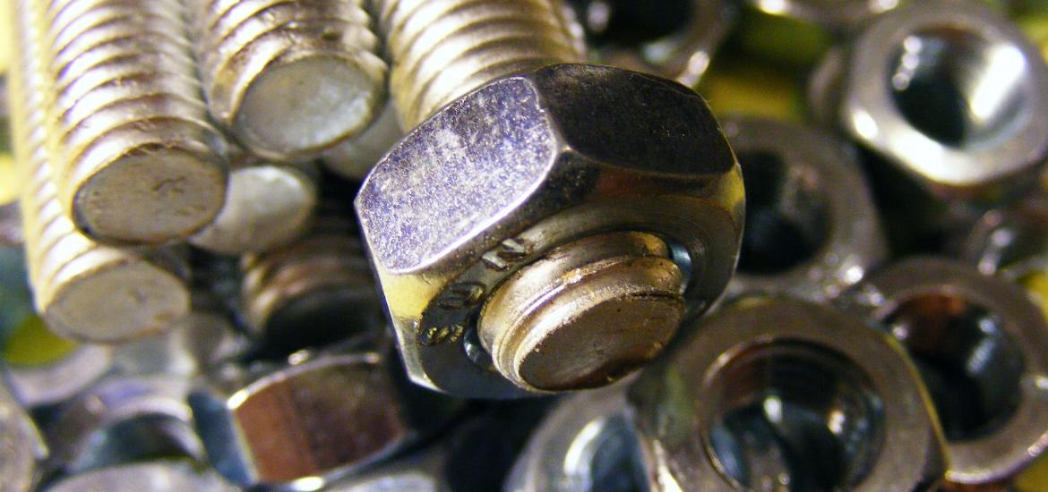 screws and bolts closeup