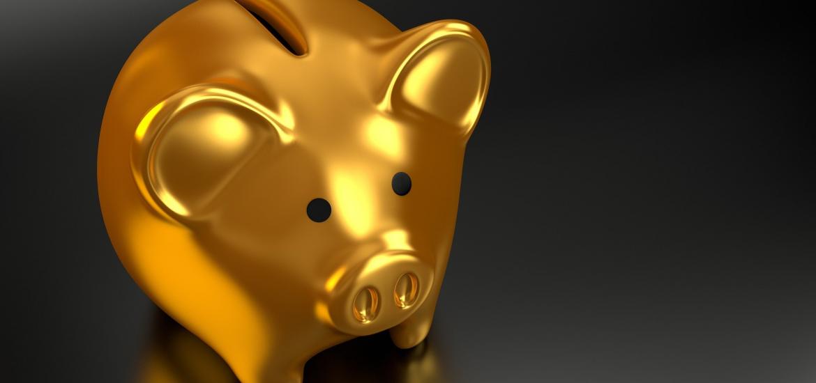 Golden piggy bank